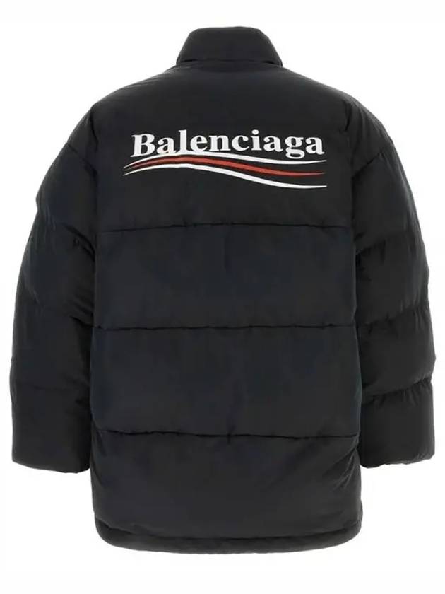 Luxury Balenciaga Trending 2025 Political Wave Logo Padding Black