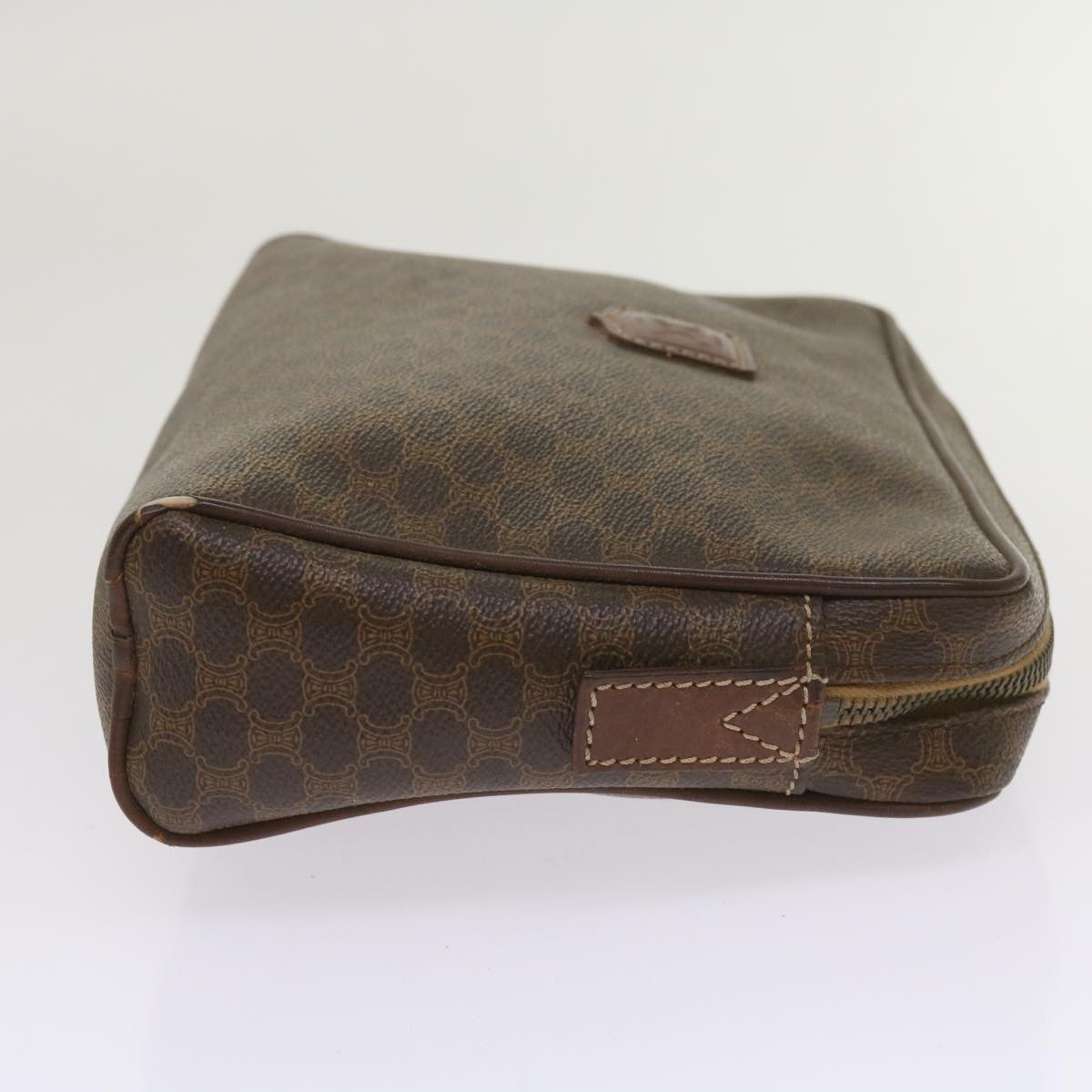 Luxury CELINE Macadam Canvas Clutch Bag PVC Brown 65270