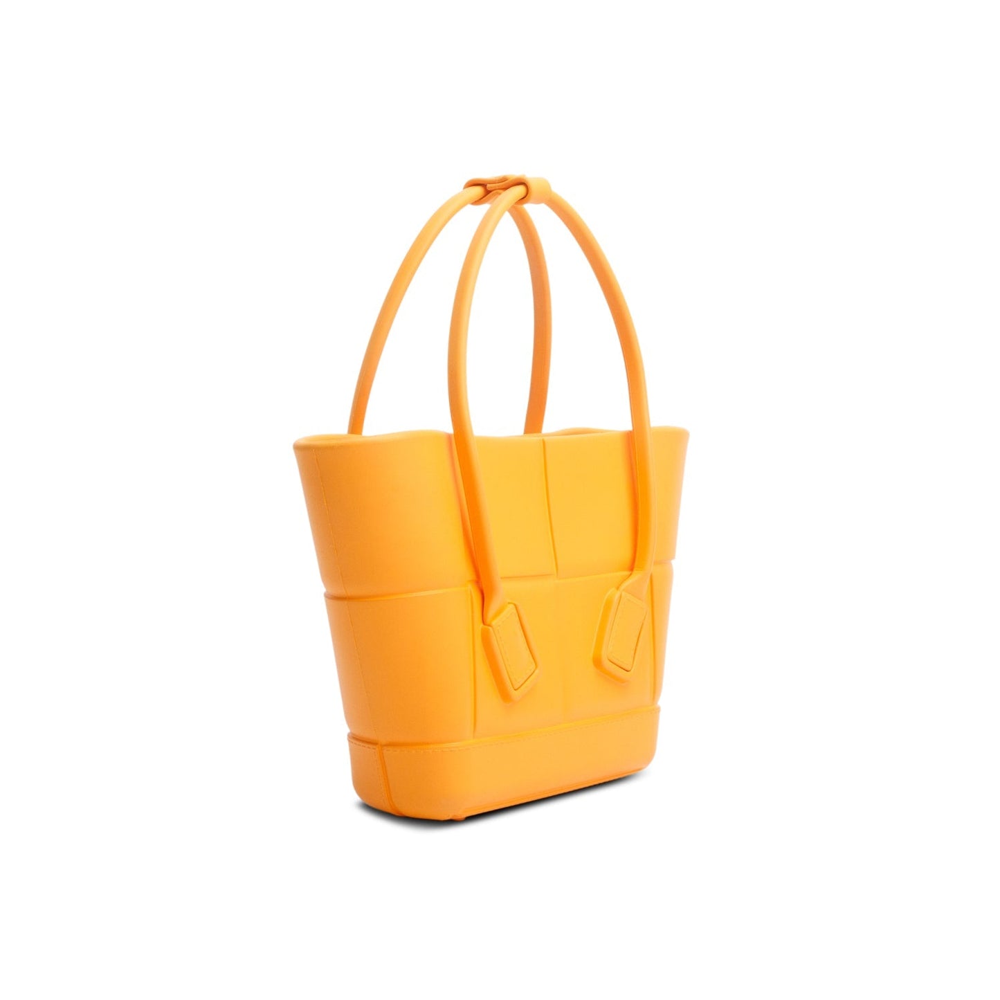 Bottega Veneta Orange Rubber Mini Arco Tote