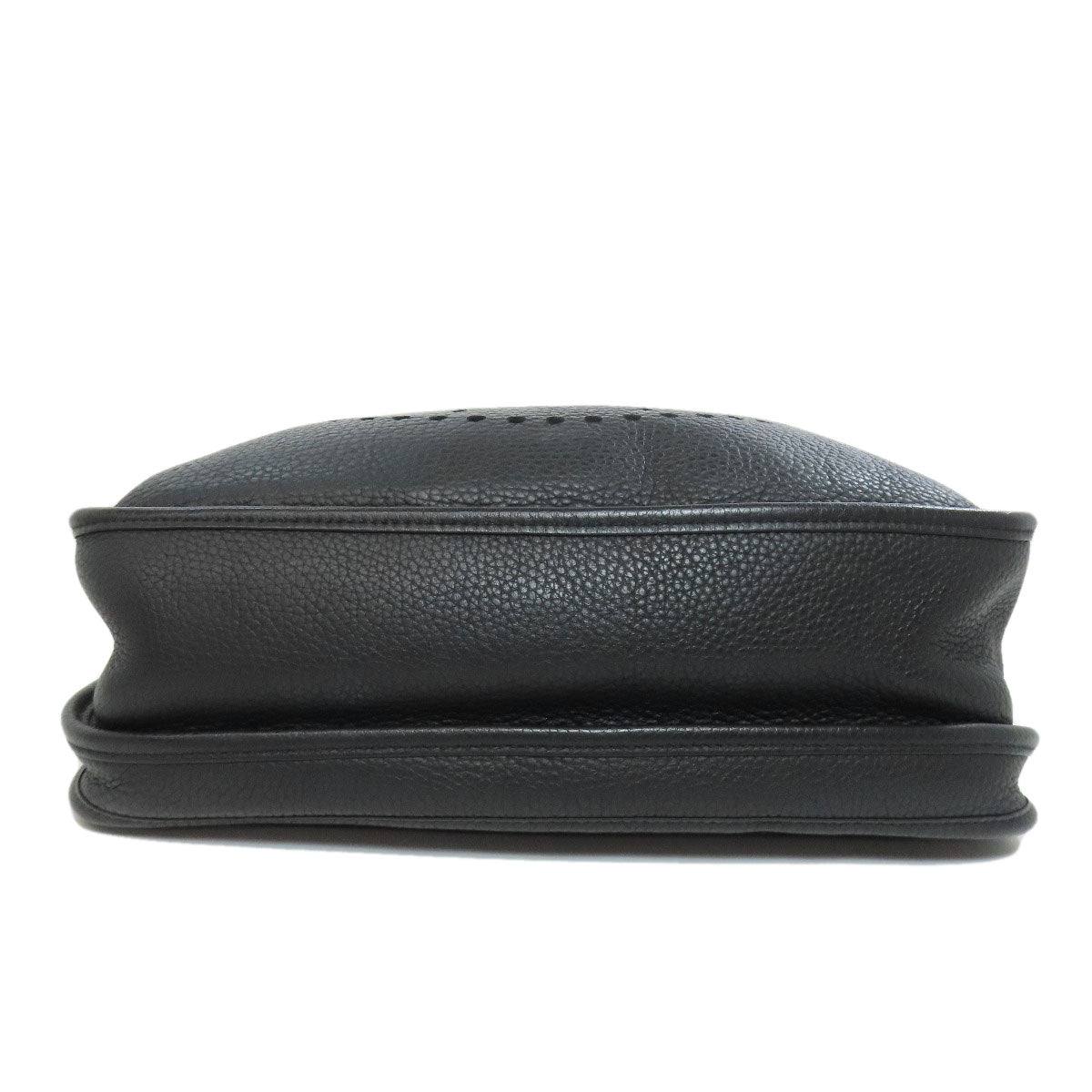HERMES Shoulder Bag Togo black Evelyn 3 GM SilverMetal Women