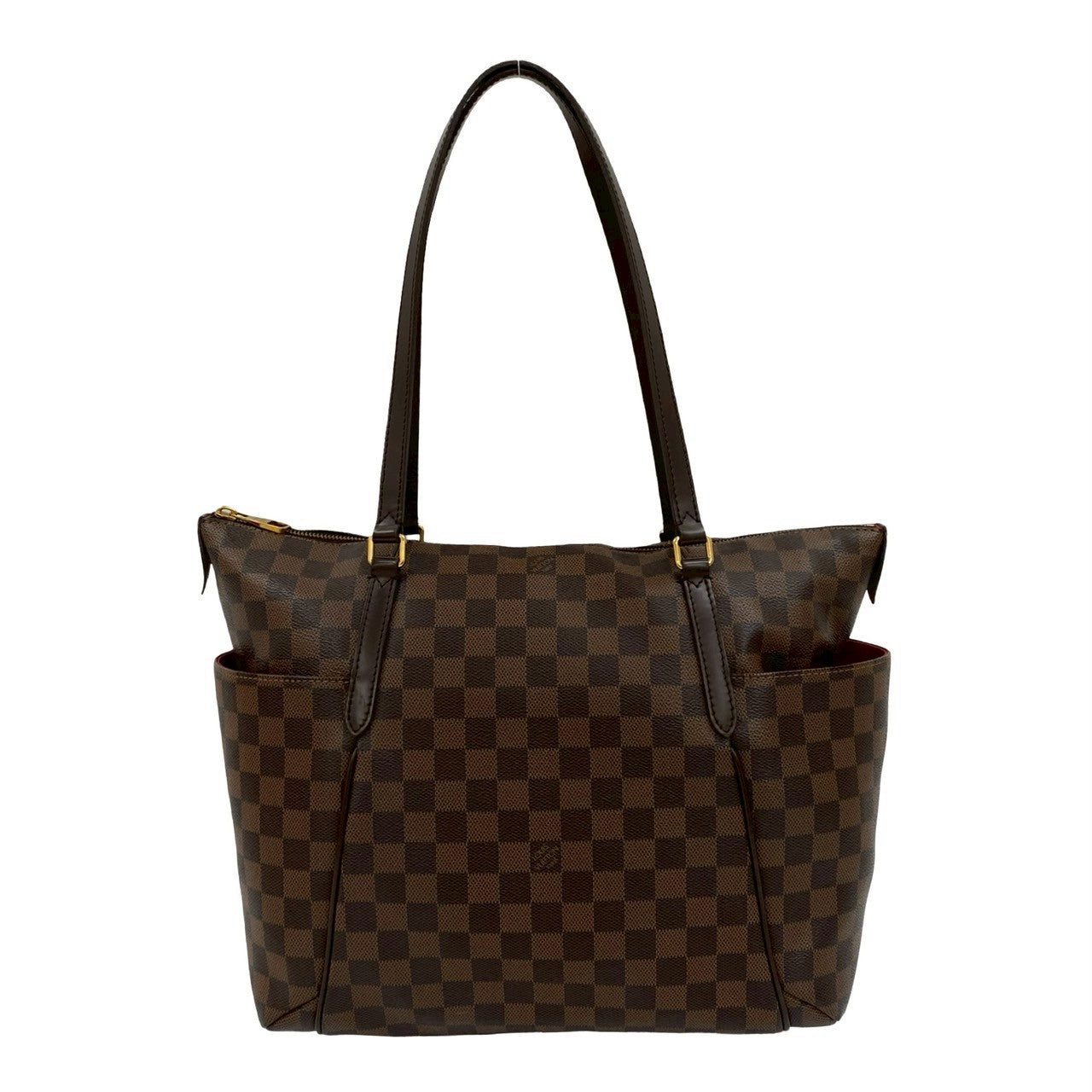 LOUIS VUITTON Tote Bag leather Brown Damier Totally MM