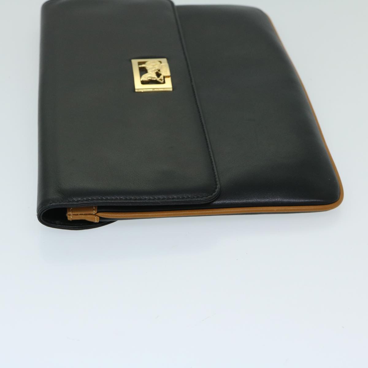 Luxury CELINE Clutch Bag Leather Black 67581