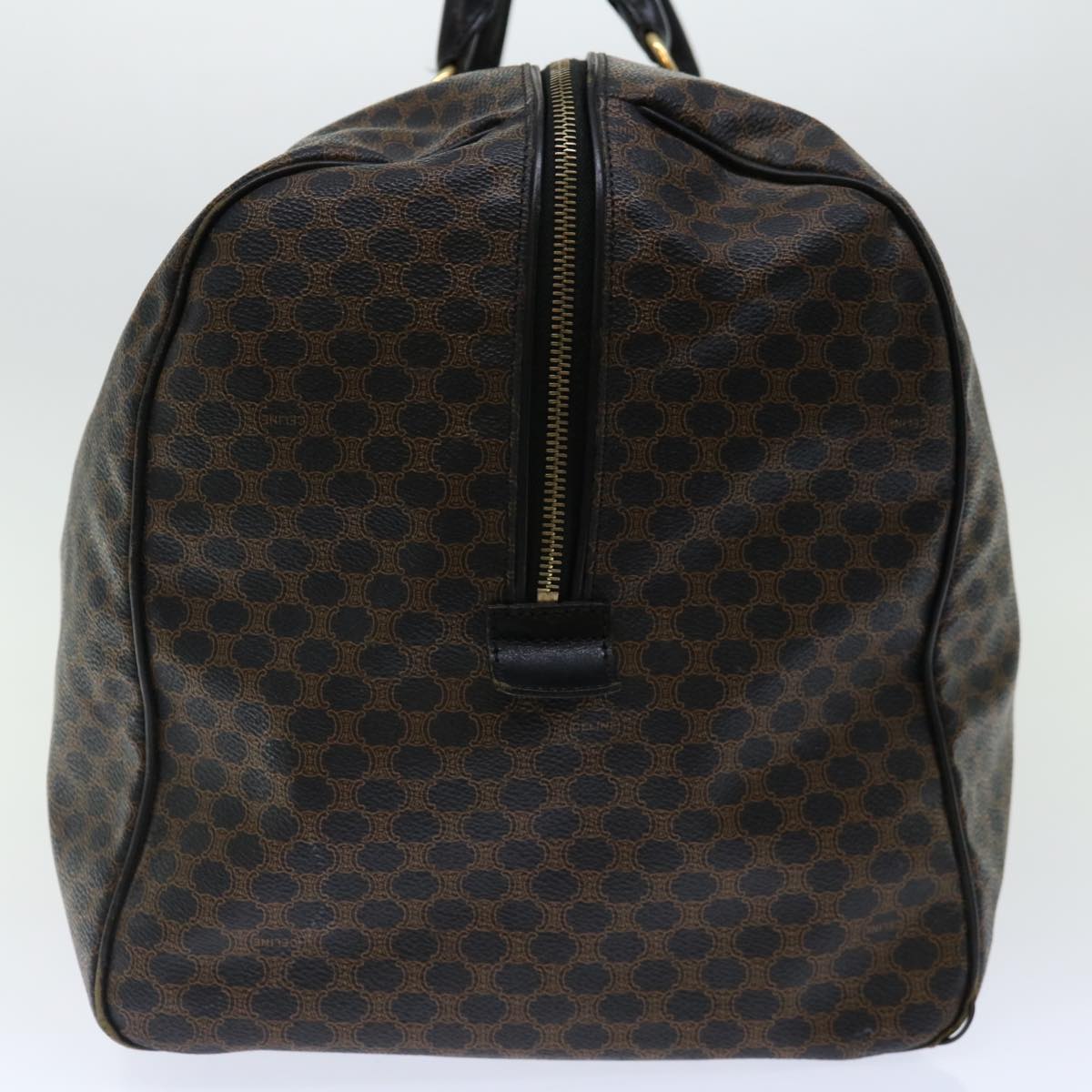 Luxury CELINE Macadam Canvas Boston Bag PVC Black 67629
