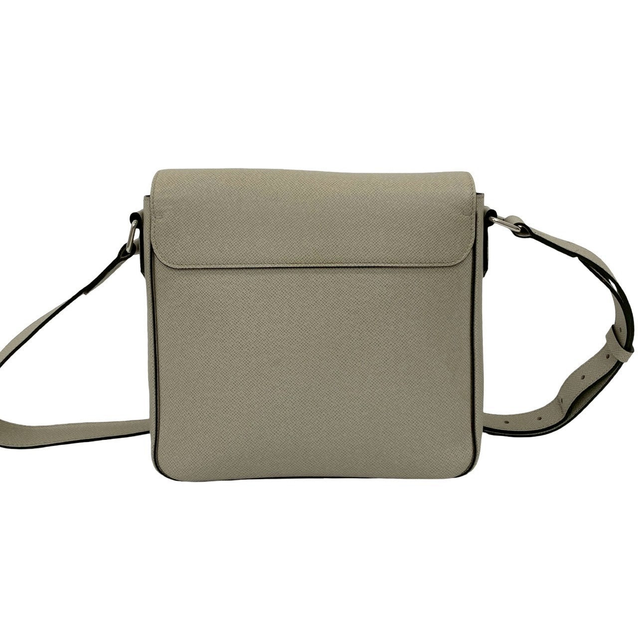 LOUIS VUITTON Shoulder Bag leather gray Taiga Roman PM
