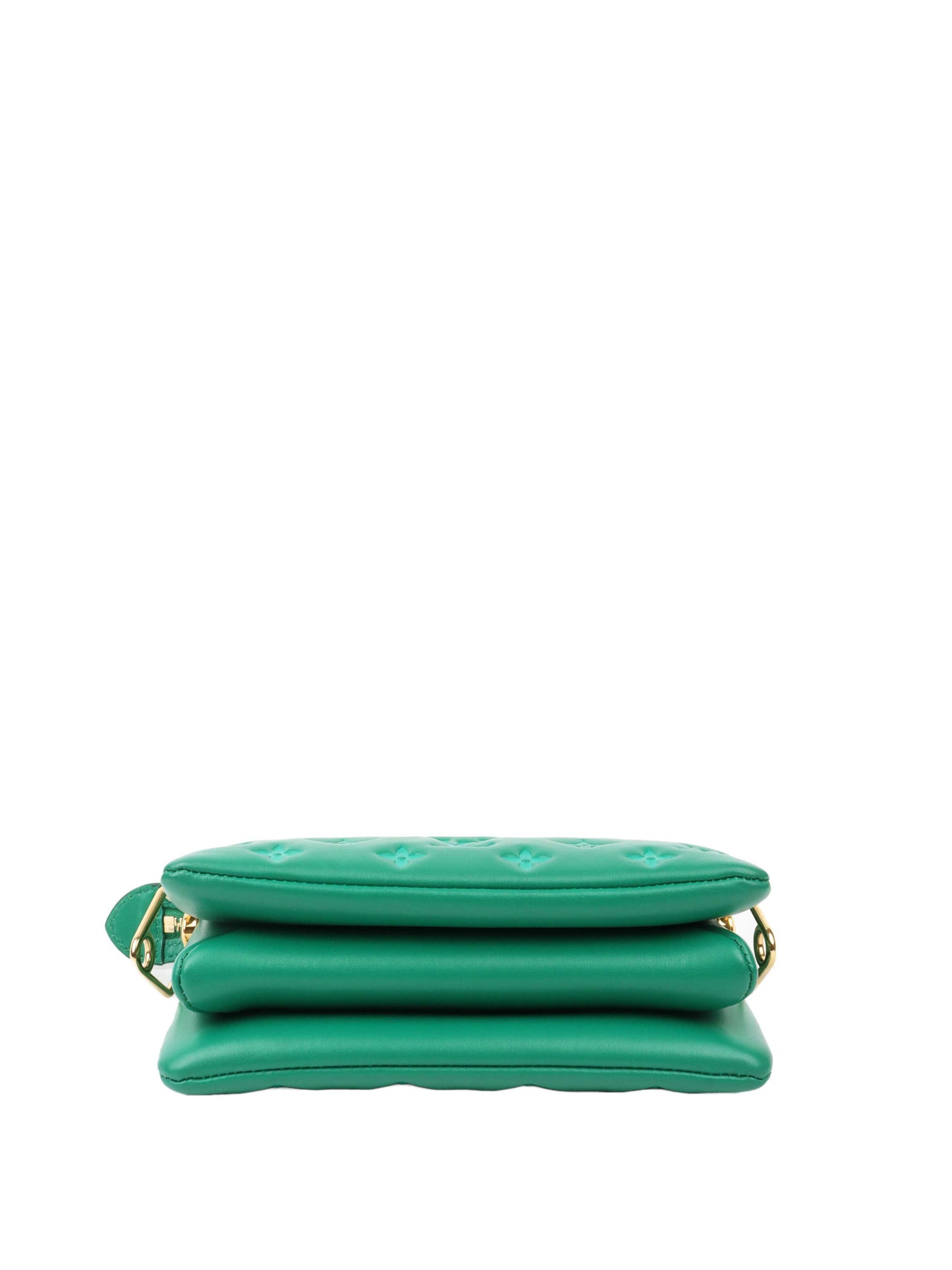 Louis Vuitton Vert Green Monogram Embossed Puffy Coussin BB GHW Bag
