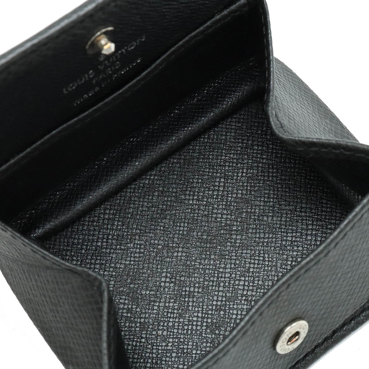 Louis vuitton Tyga Portmoney Bovatt Coincase Black Black M30382