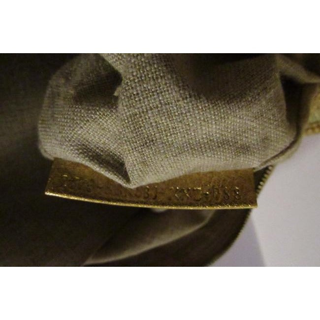 Fendi Gold Leather With Woven Zucca Design XL Hobo Bag