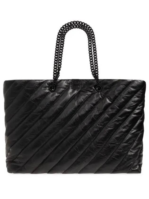 Luxury Balenciaga Trending 2026 Crush Large Quilted Carry All Tote Bag Black