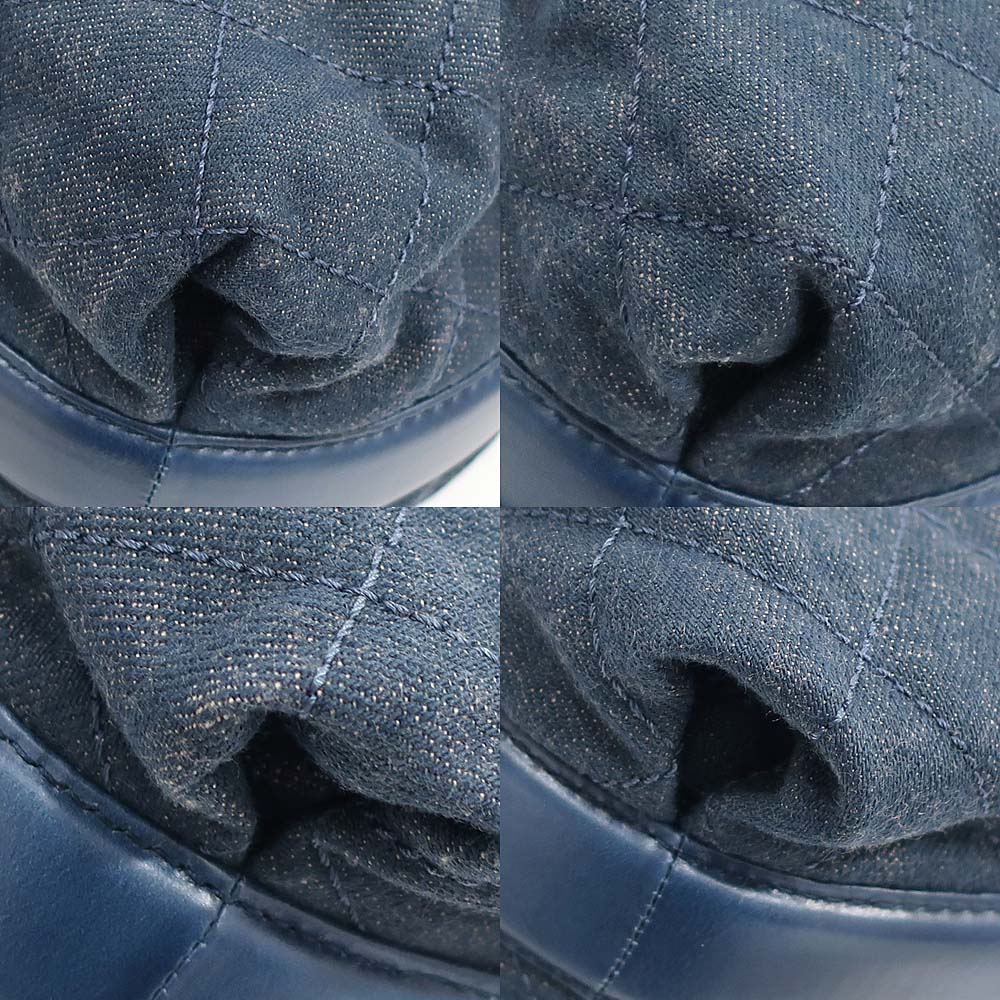 CHANEL Bag Matrasse A93559 Denim Leather Blue G CC Mark 2WAY Hand Chain Shoulder Woman 23rd 8 digit Certificate Box