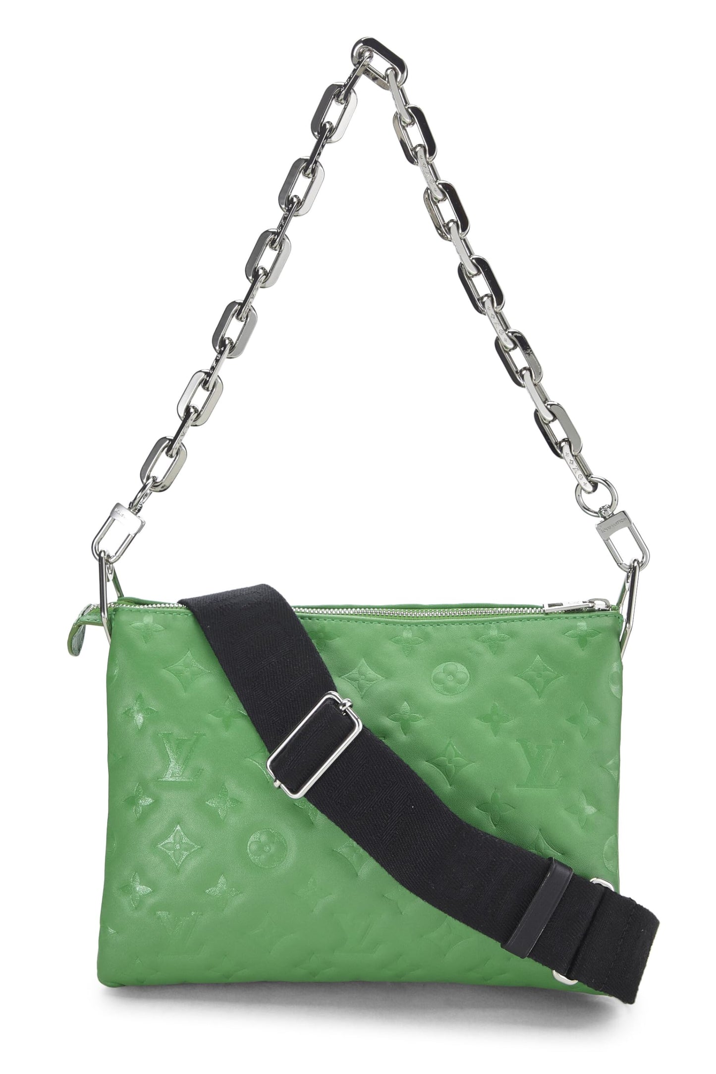 Louis Vuitton, Green Monogram Embossed Coussin PM, Green