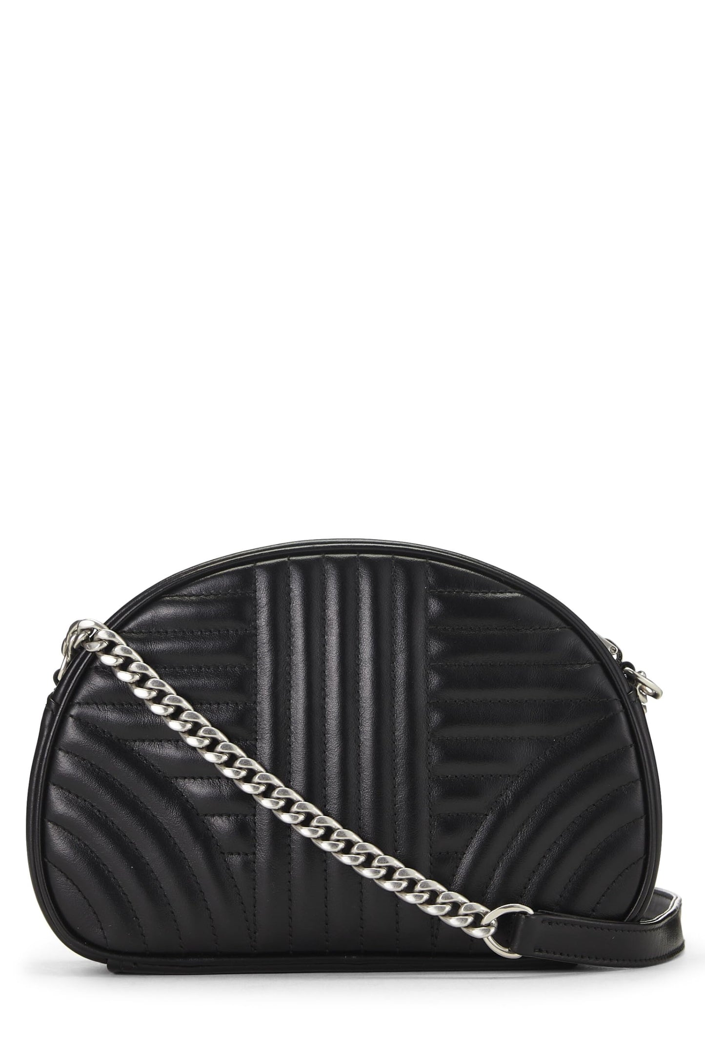 Prada, Black Calfskin Diagramme Crossbody, Black