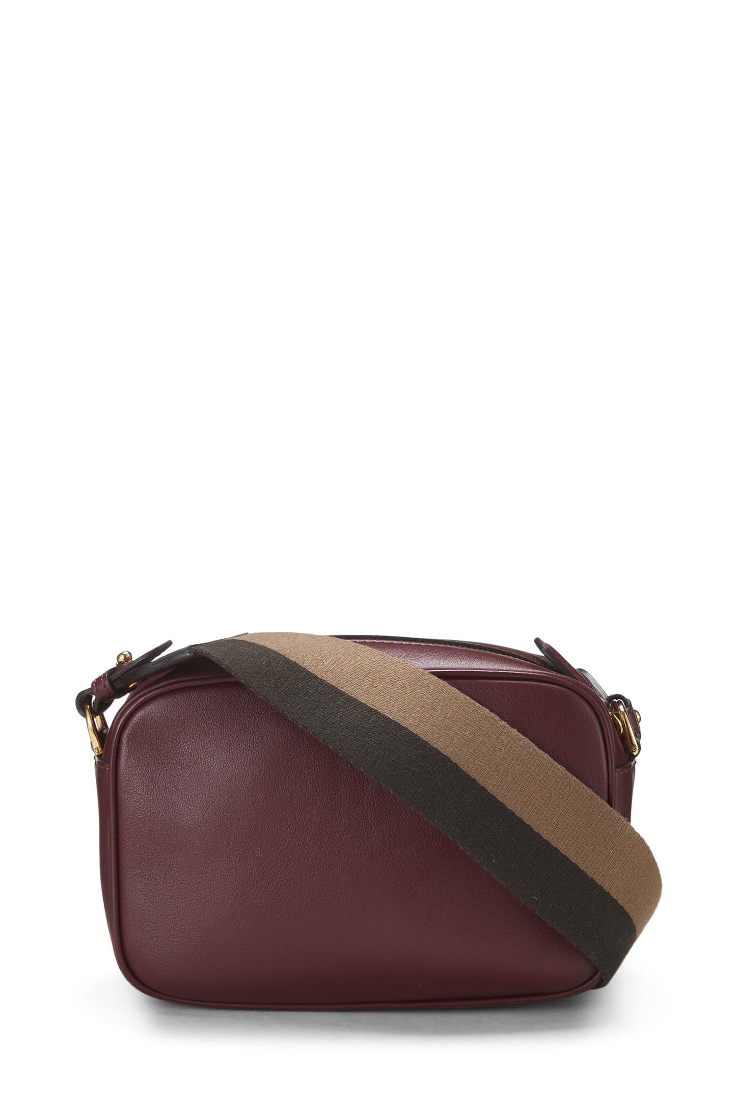 Fendi, Burgundy Leather Baguette Camera Medium, Burgundy