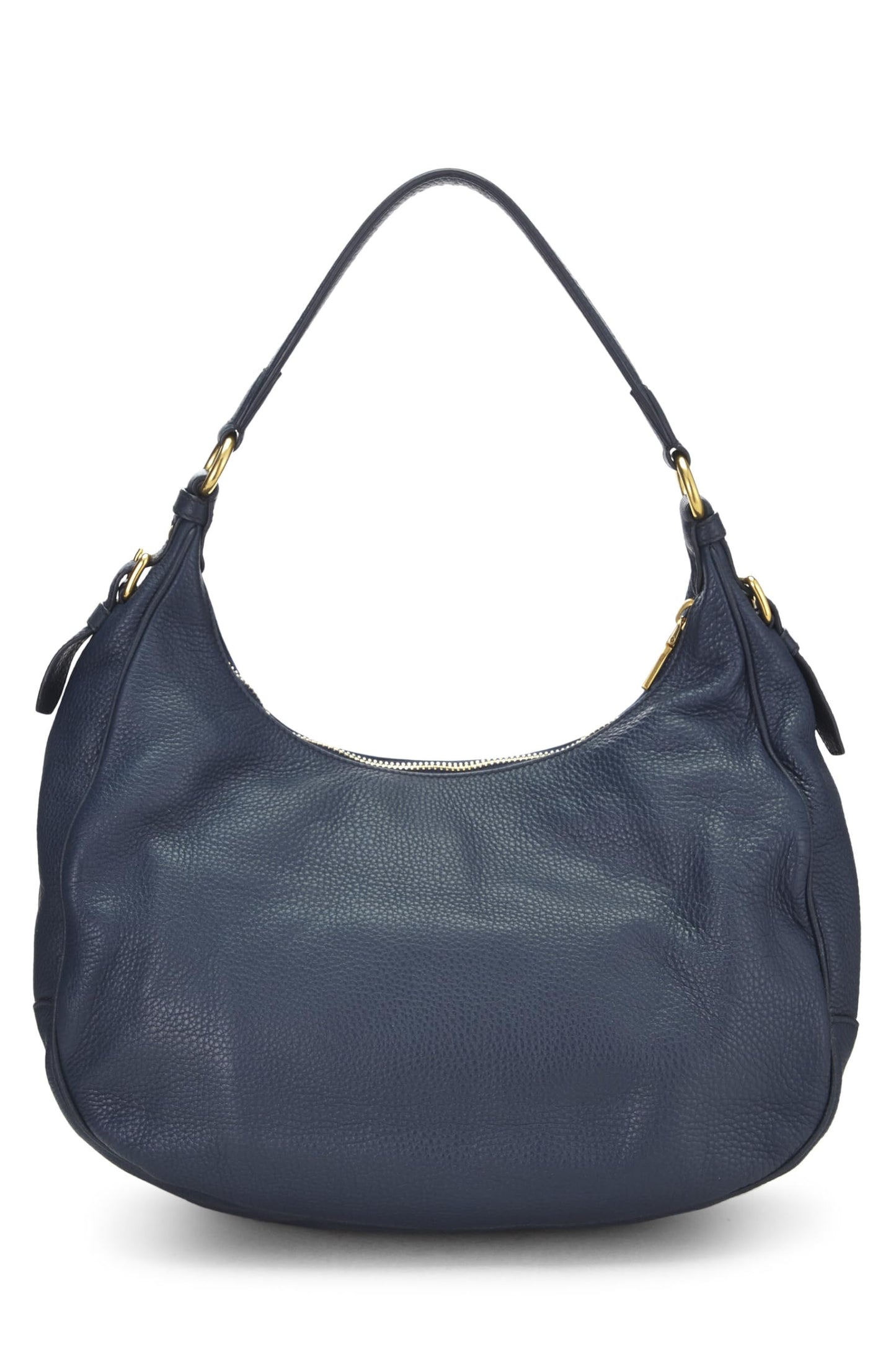 Prada, Blue Vitello Daino Hobo, Blue