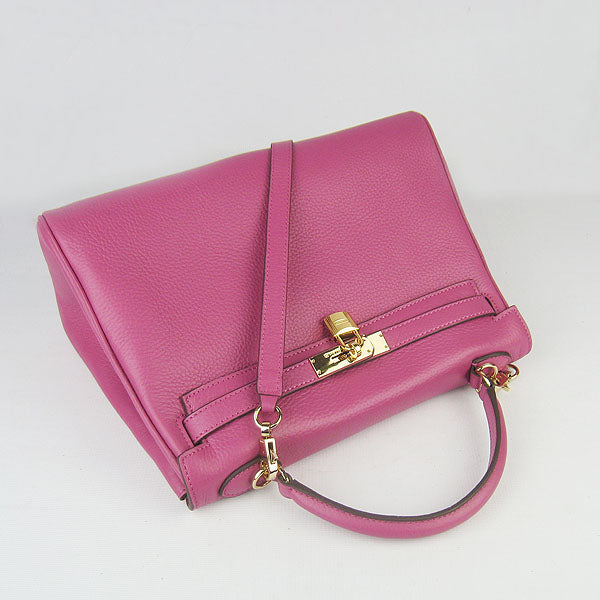 Luxury Hermes Kelly 32cm Togo Leather Handbag 6108 Peach Golden
