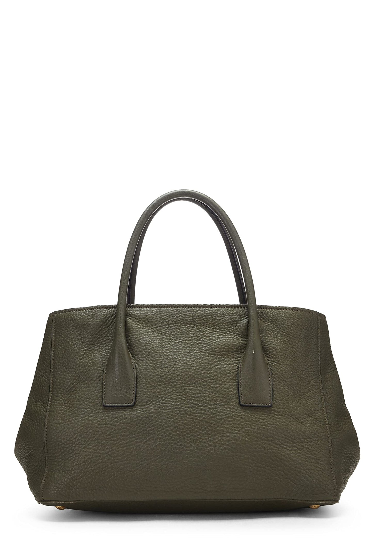 Prada, Green Vitello Daino Convertible Tote Large, Green