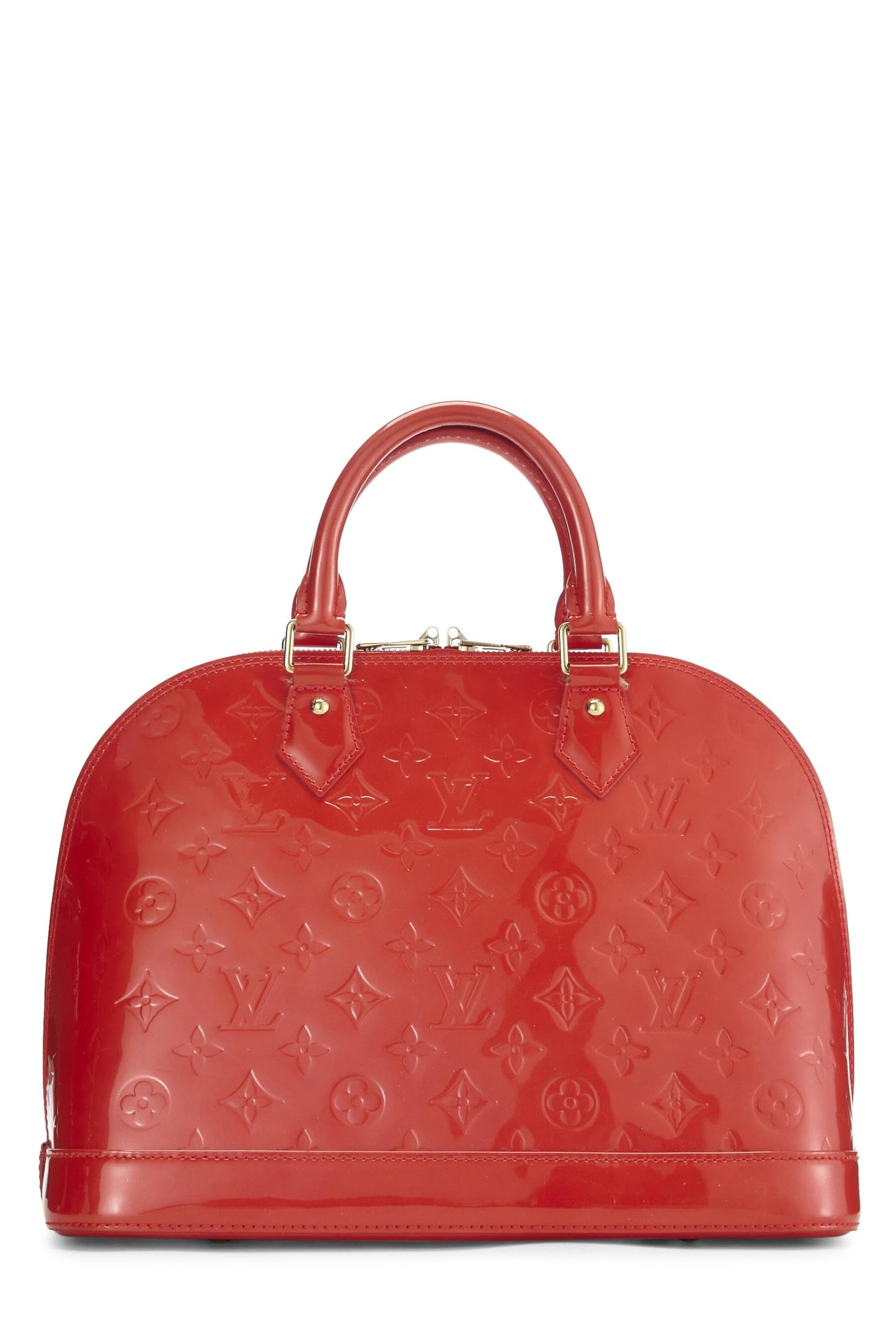 Louis Vuitton, Orange Sunset Monogram Vernis Alma GM, Orange