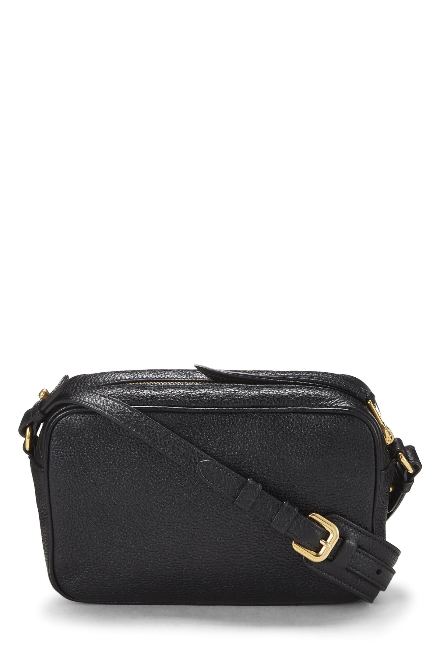 Prada, Black Vitello Daino Camera Bag, Black