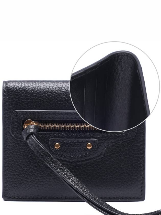 Luxury Balenciaga Trending 2026 Neo Classic Half Wallet Black