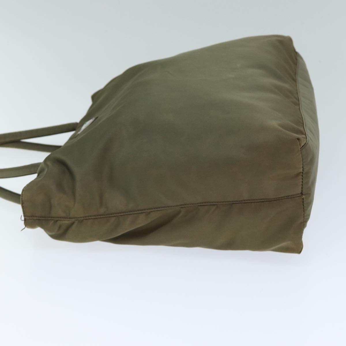 PRADA Hand Bag Nylon Khaki Auth 74857