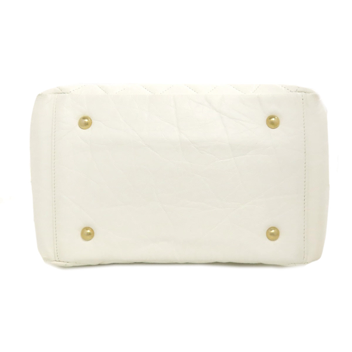 CHANEL Shoulder Bag Calfskin white Matelasse Gold Metal 2WAY Women