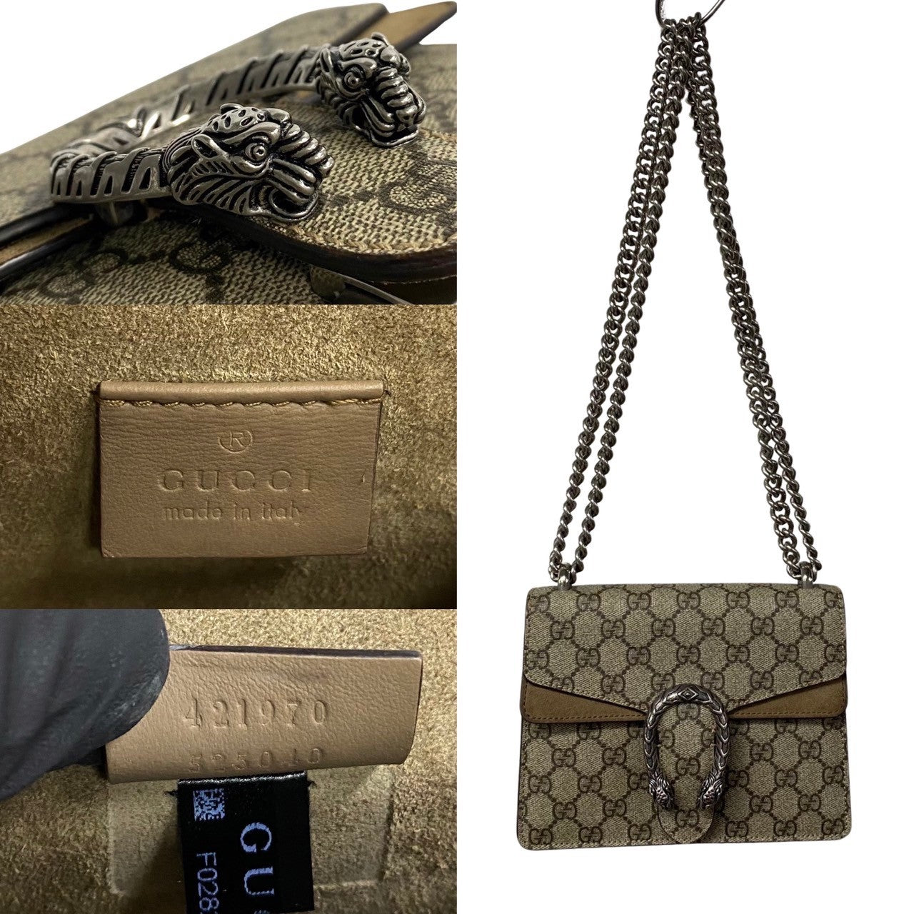 Gucci Dionysus GG Leather 2way Handbag