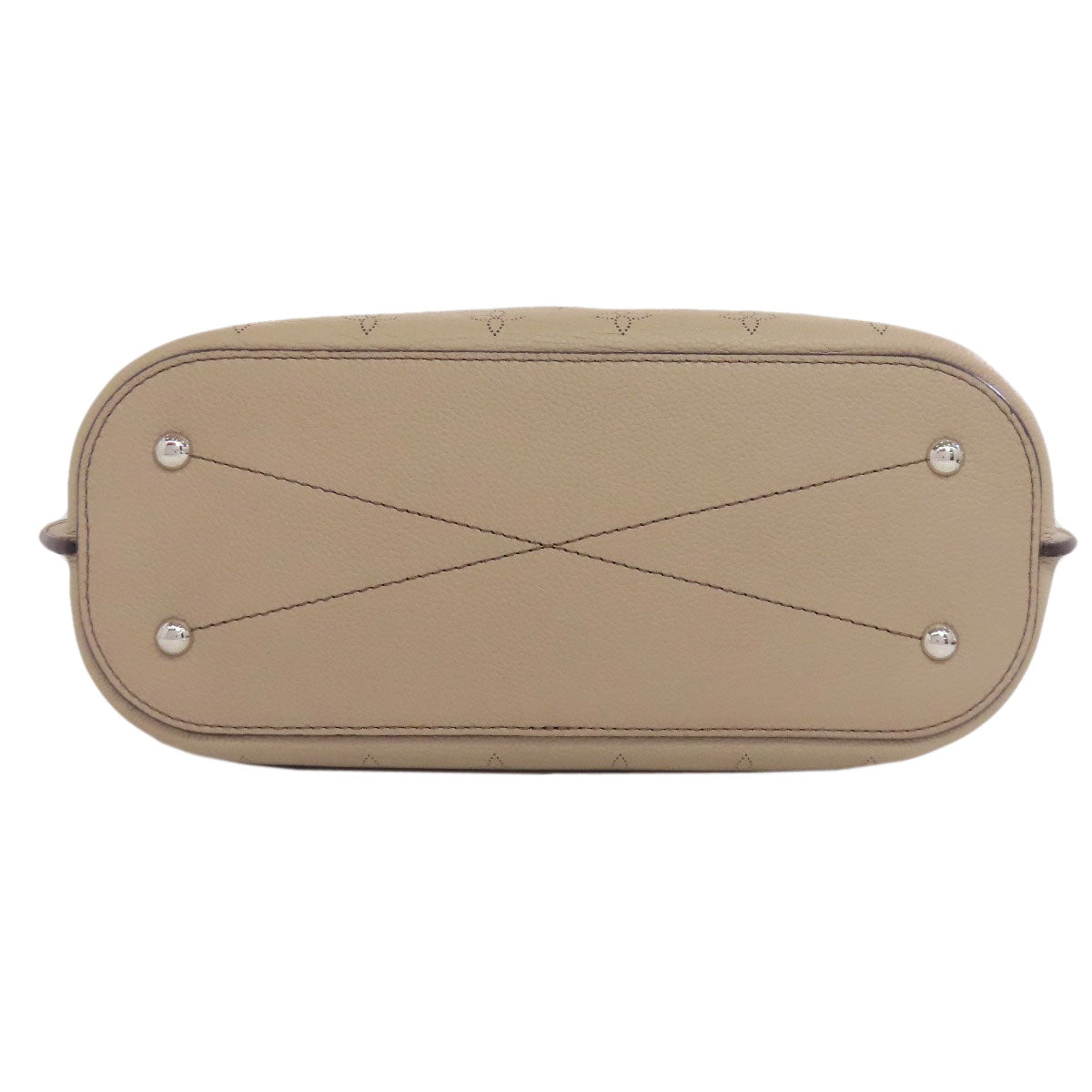 LOUIS VUITTON Handbag Mahina leather beige Giroratta