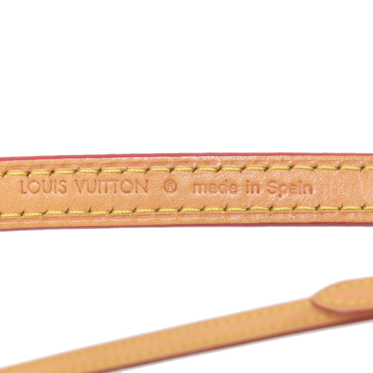 LOUIS VUITTON Shoulder strap leather Brown Nume leather