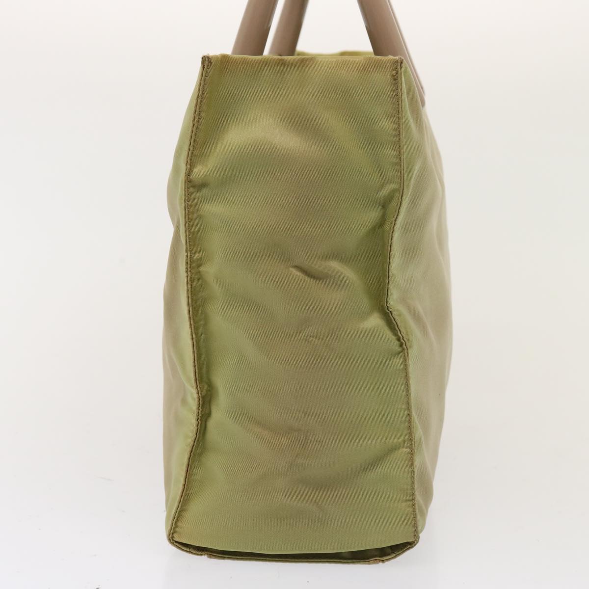 PRADA Hand Bag Nylon Khaki Auth 76734