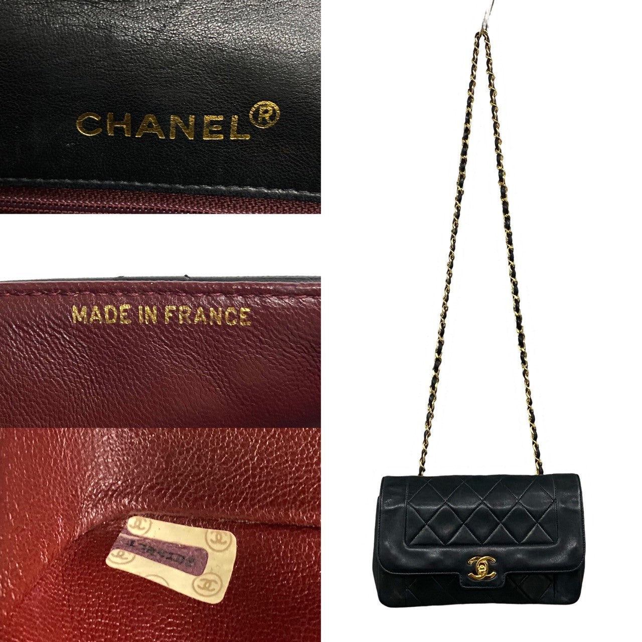 CHANEL Shoulder Bag lambskin black COCO Mark Matrasse Women