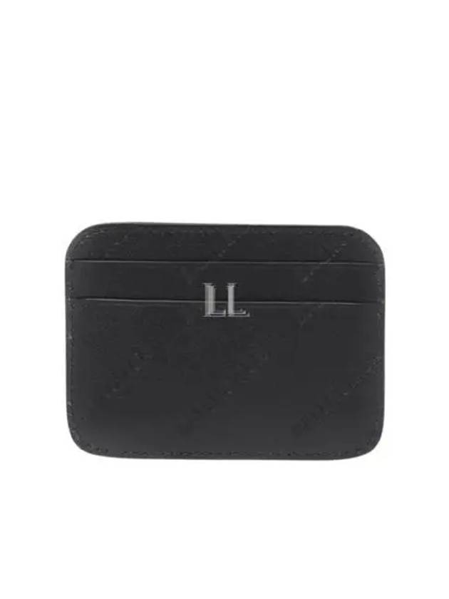 Luxury Balenciaga Trending 2026 Embossed Logo Card Wallet Black