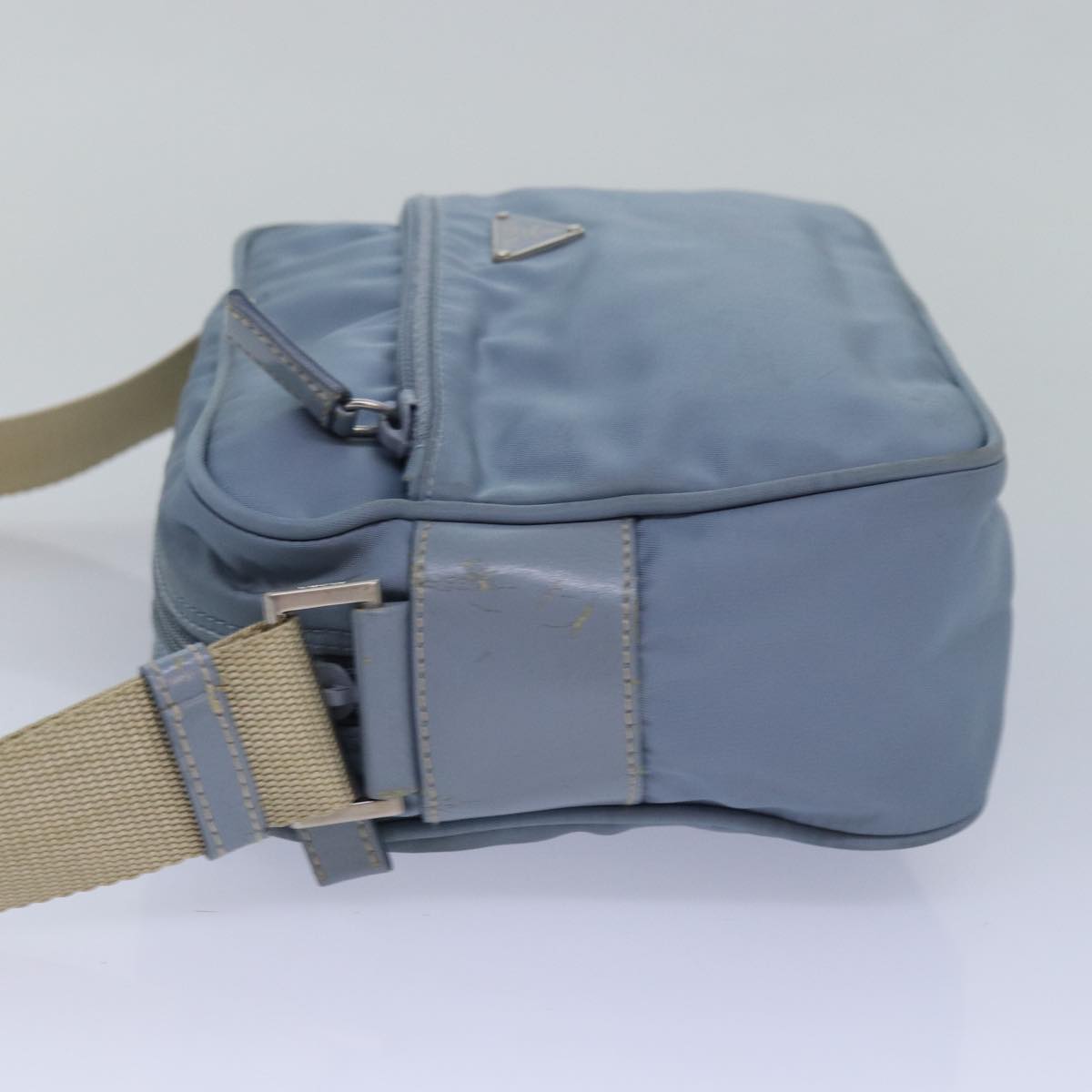 PRADA Shoulder Bag Nylon Light Blue Auth 78256