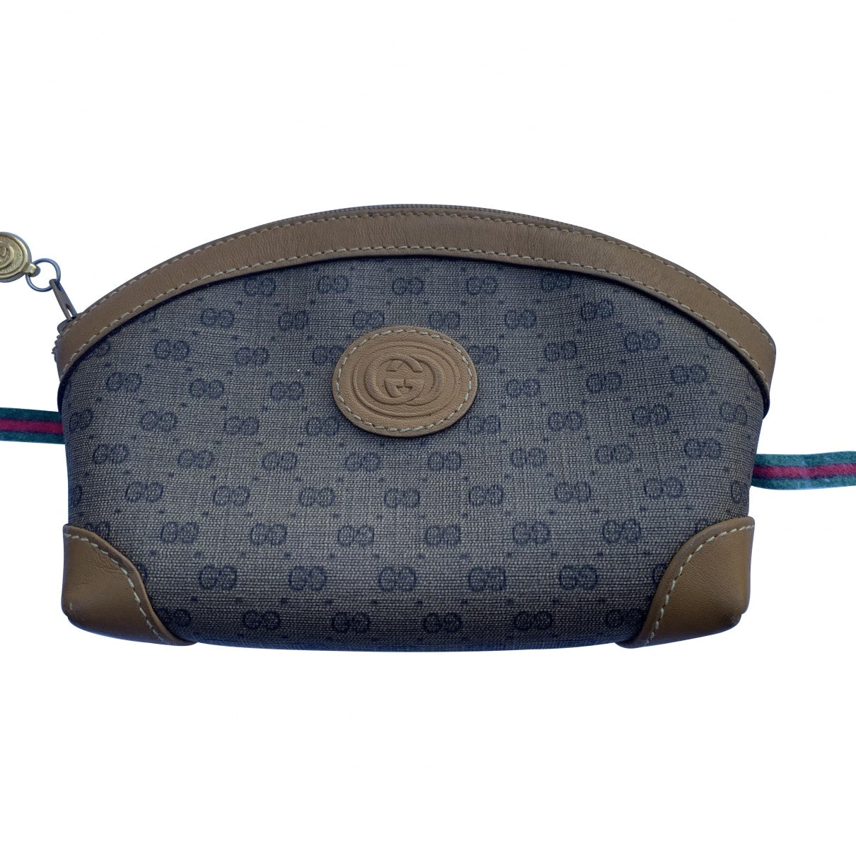 Gucci brown cloth travel bag