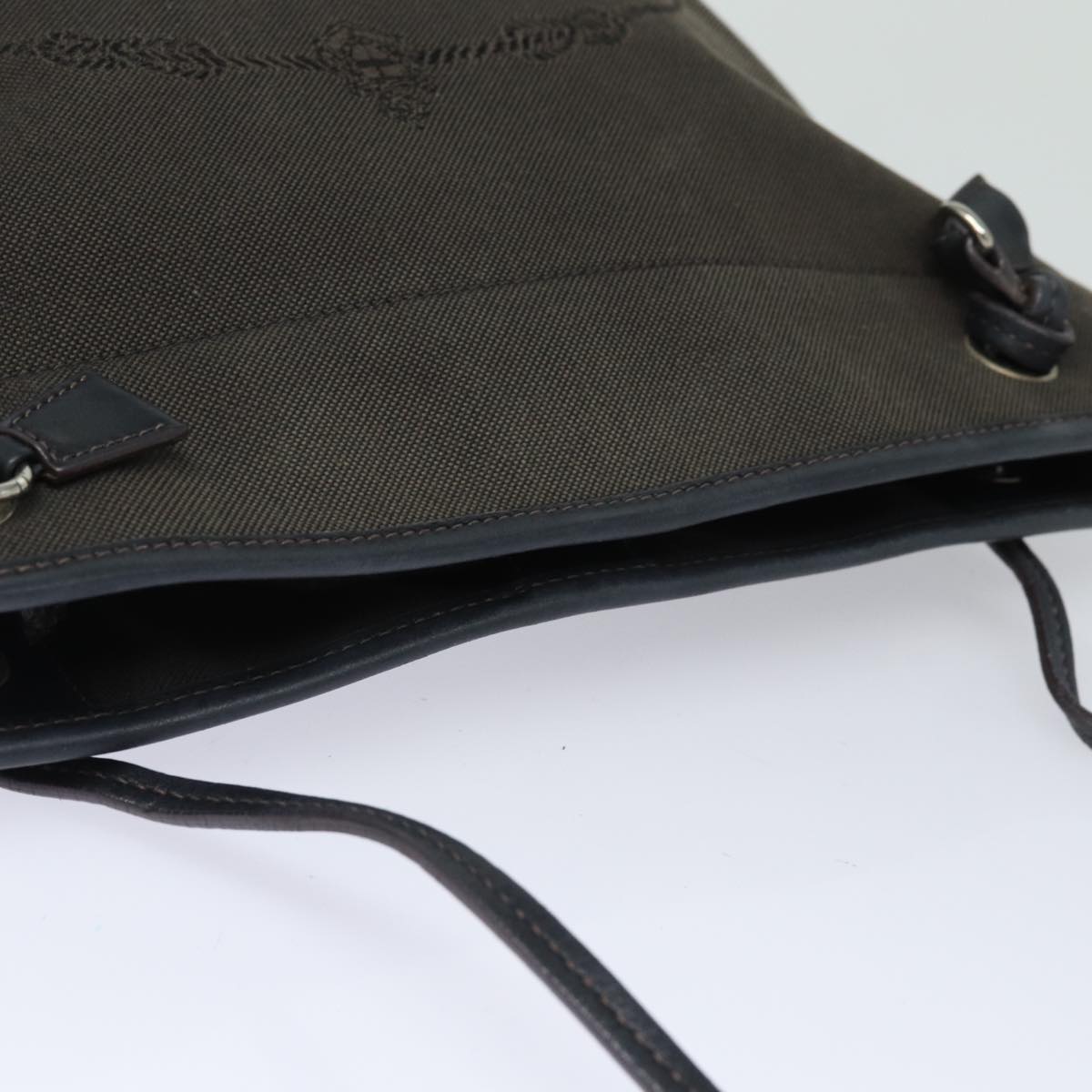 PRADA Shoulder Bag Canvas Brown Auth 79327