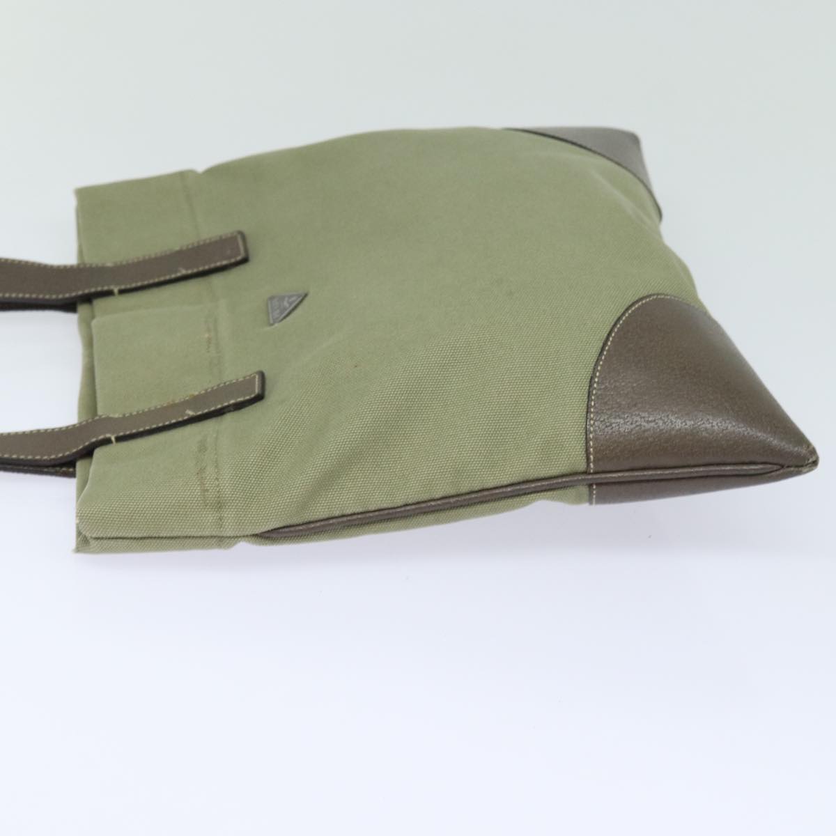 PRADA Tote Bag Canvas Khaki Auth