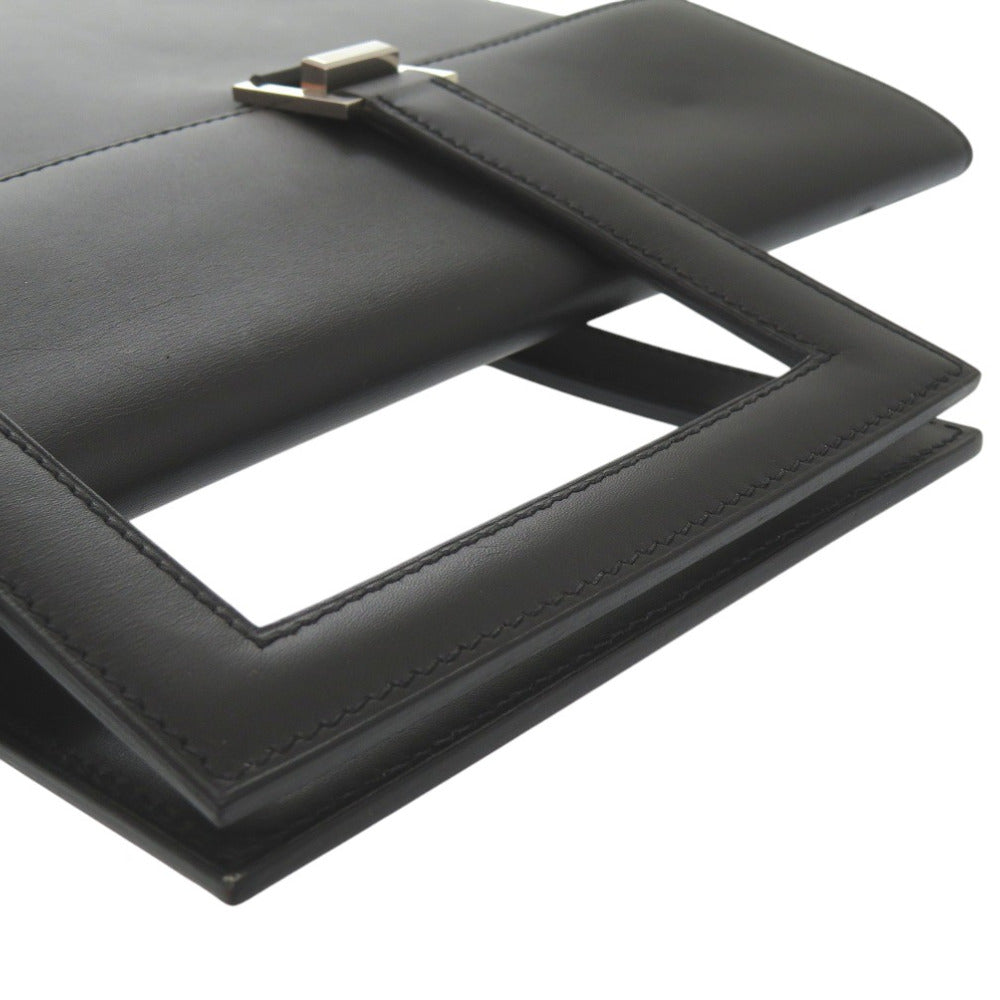 HERMES Briefcase leather black Business bag handbag mens