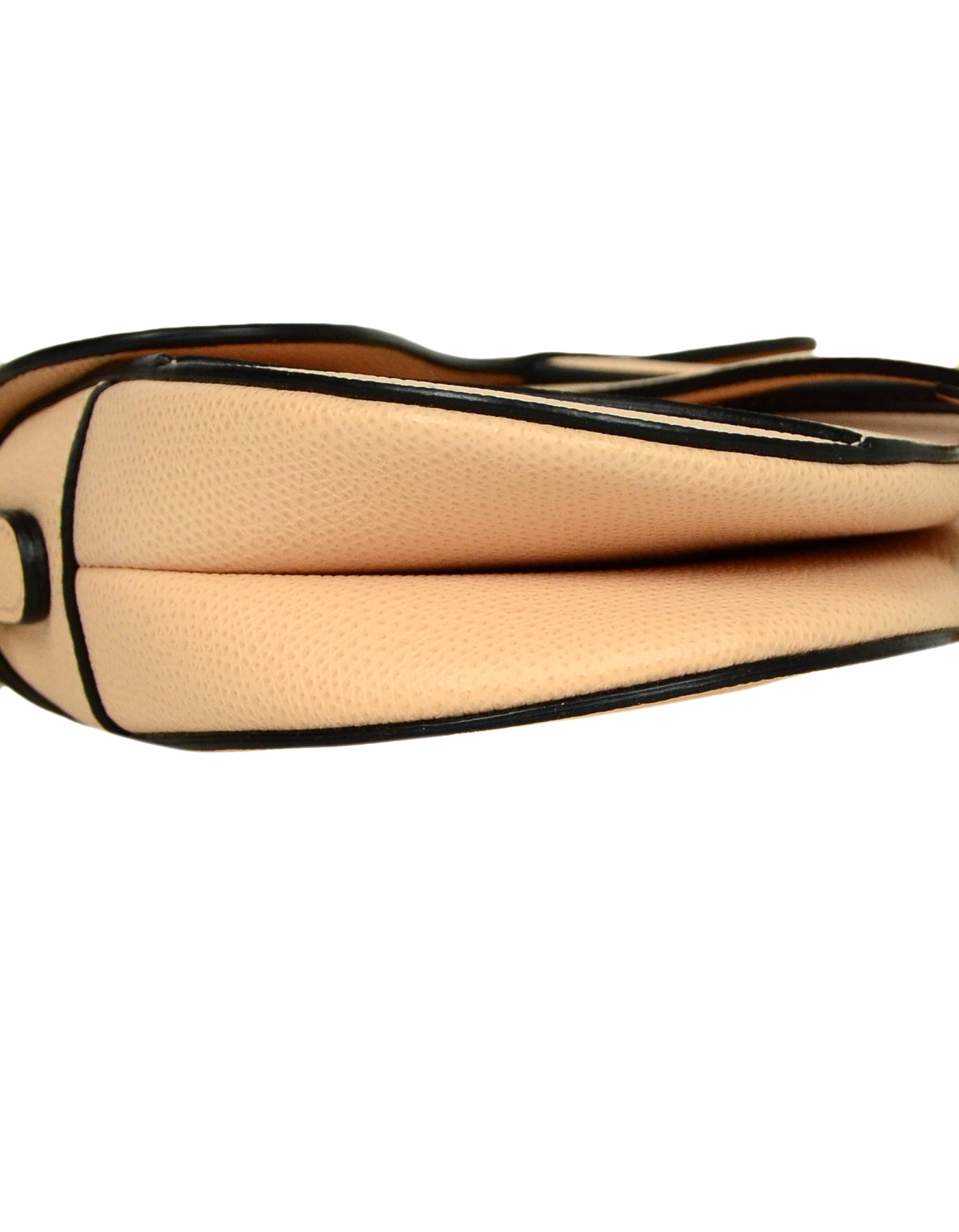 Dior Nude Calfskin Leather Mini Saddle Bag