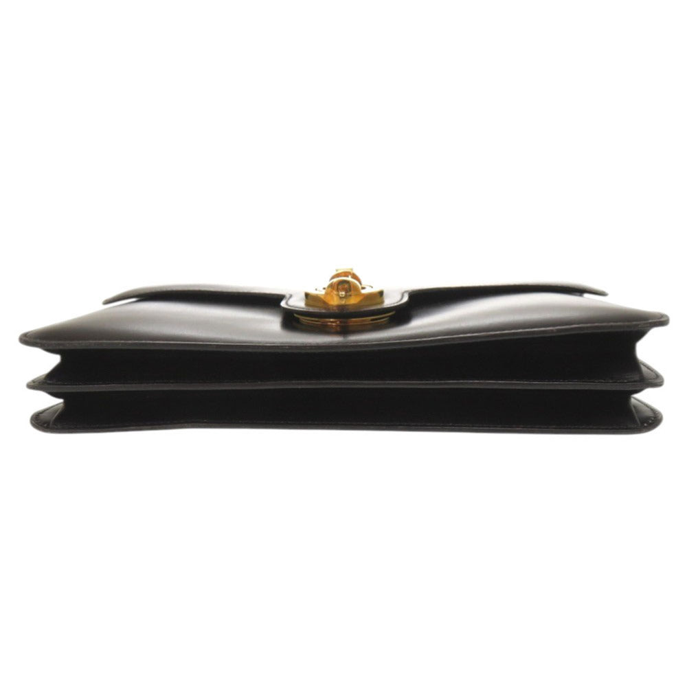 HERMES Handbag leather black