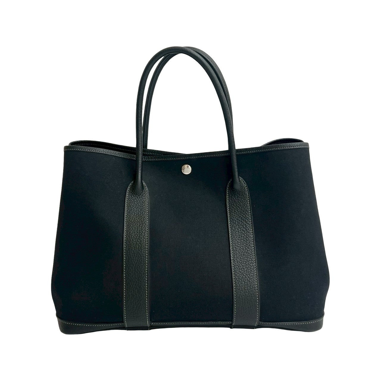 HERMES Tote Bag Towar Officier black Garden party PM