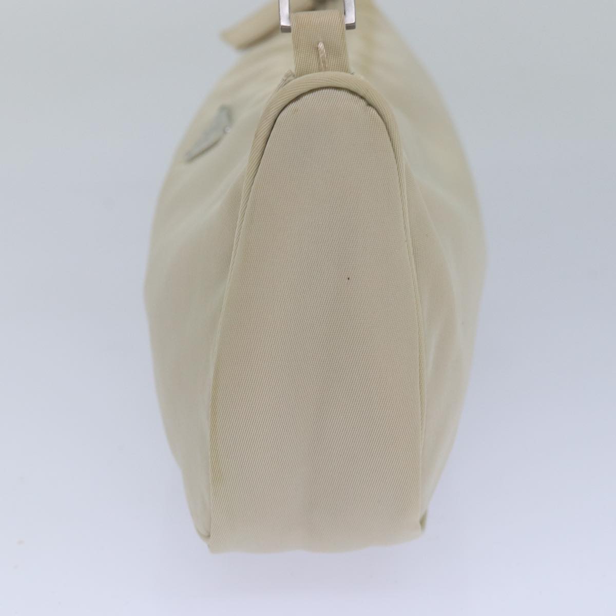 PRADA Nylon Hand Bag Cream Auth