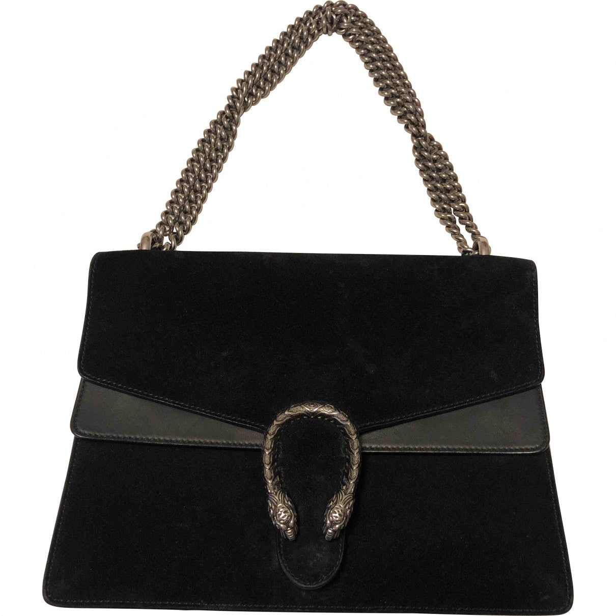 Gucci dionysus black suede handbag
