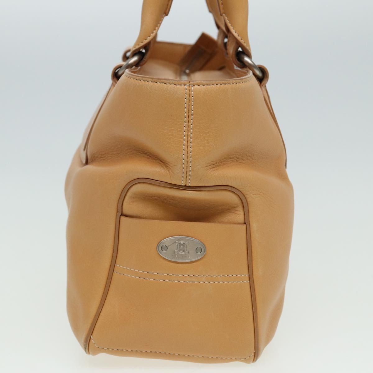 Luxury CELINE Hand Bag Leather Beige 80885