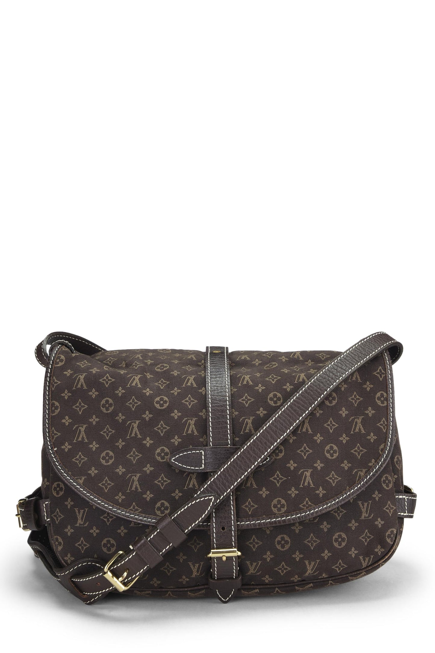 Louis Vuitton, Brown Monogram Mini Lin Saumur 30, Brown