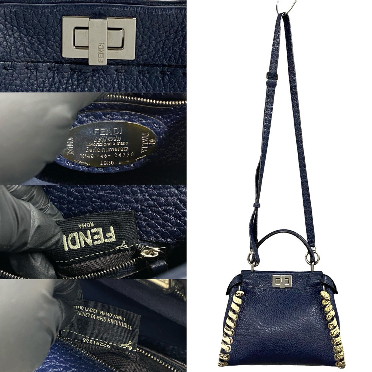 Fendi Peekaboo Leather 2way Bag