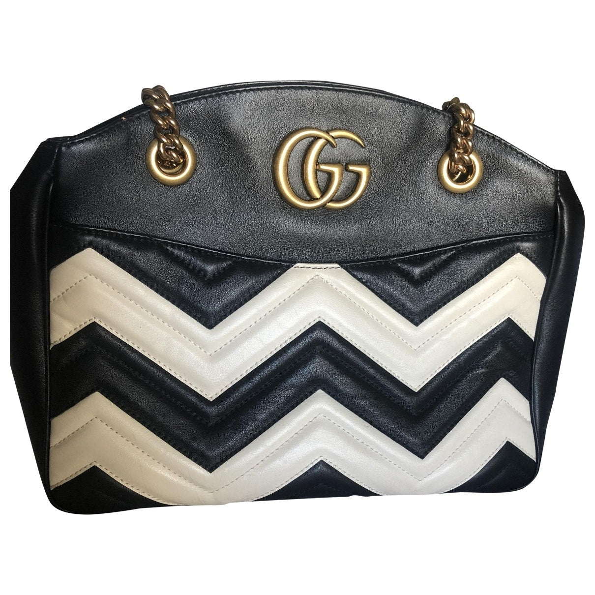 Gucci marmont black leather handbag