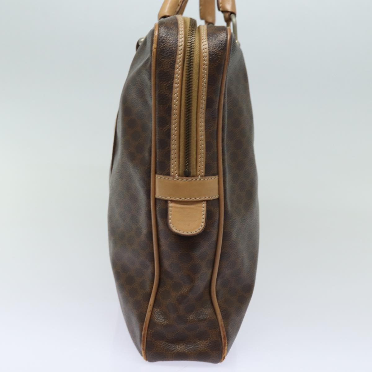 Luxury CELINE Macadam Canvas Business Bag PVC Leather Brown 81964