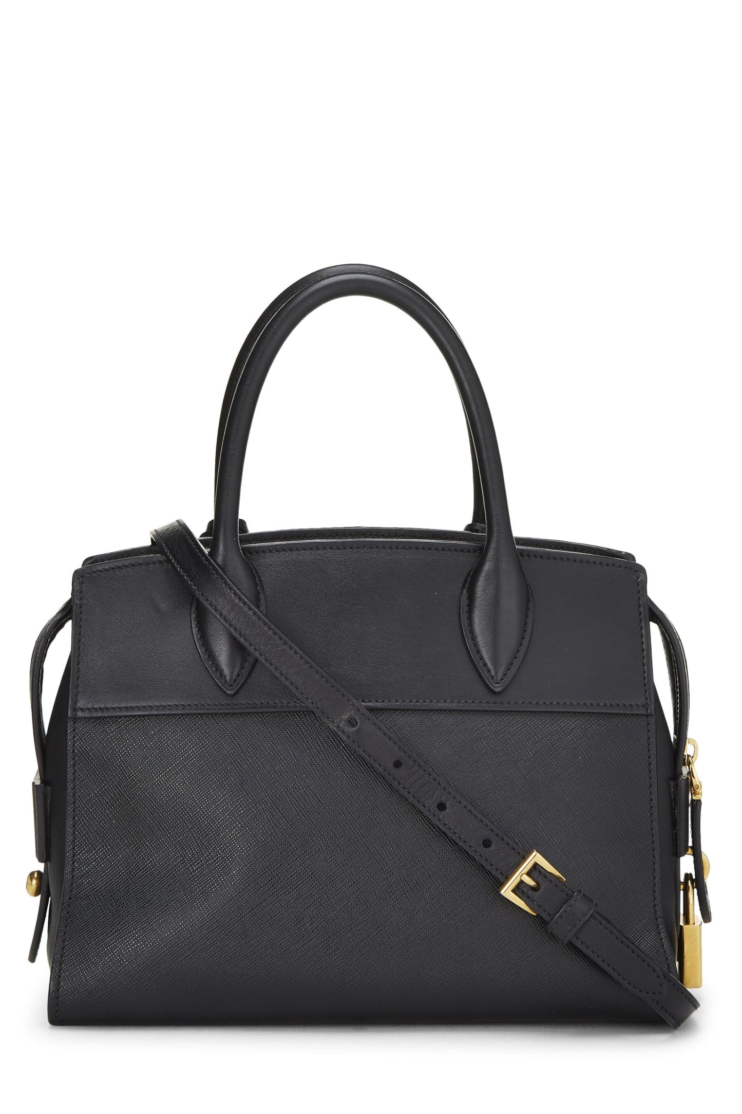 Prada, Black Saffiano Esplanade Small, Black Luxury Handbag