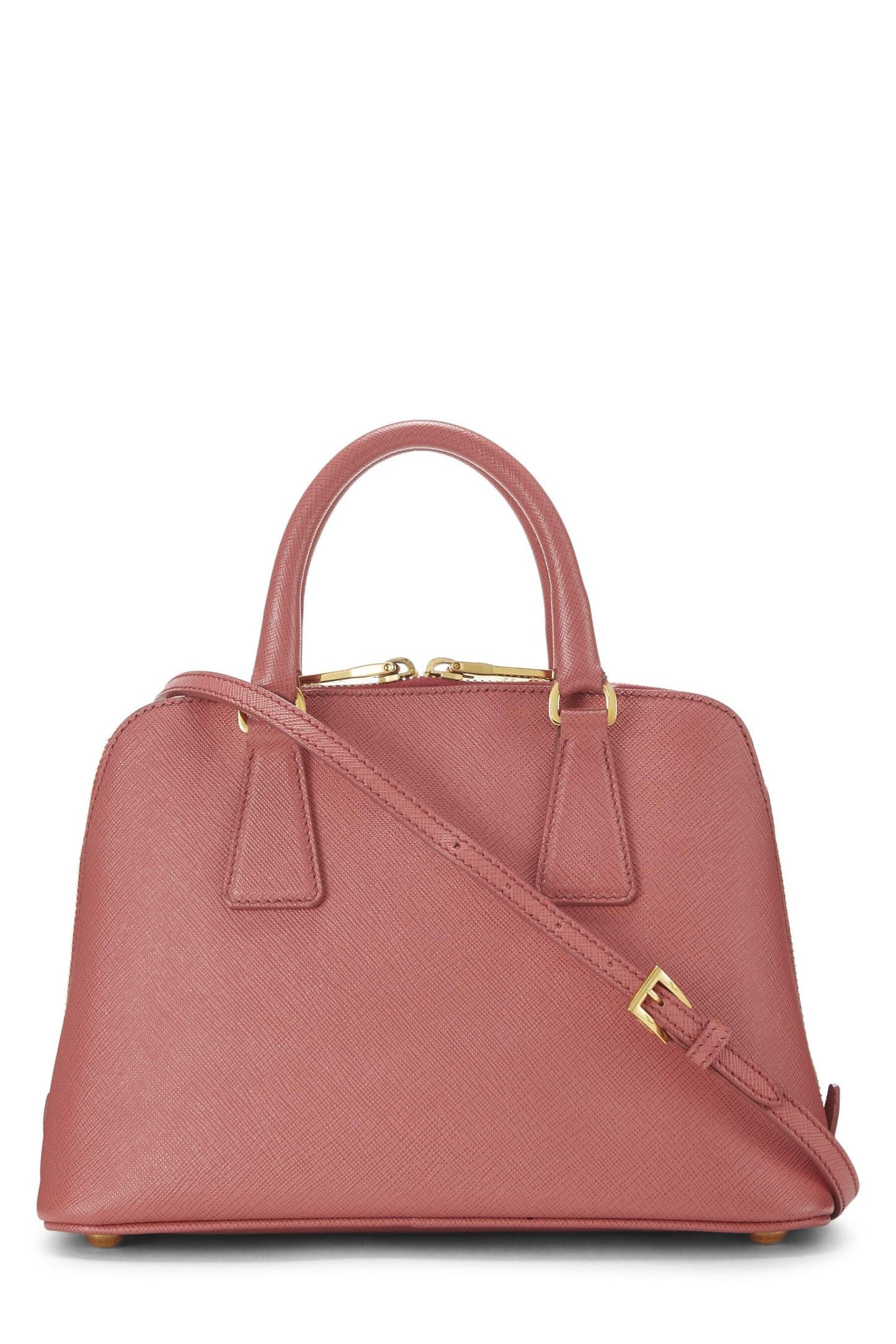 Prada, Pink Saffiano Leather Promenade Small, Pink Luxury Handbag