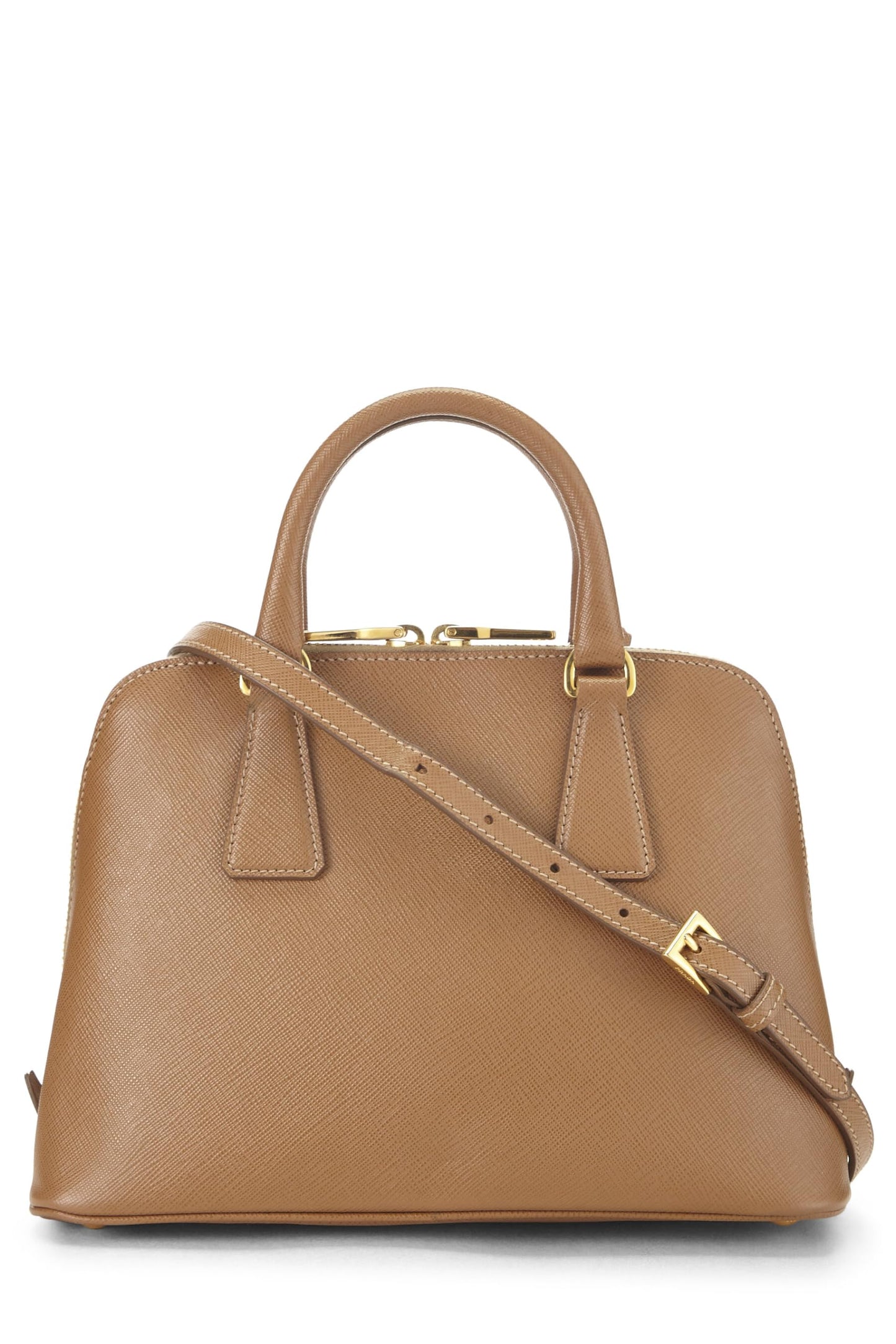 Prada, Brown Saffiano Lux Handbag Mini, Brown
