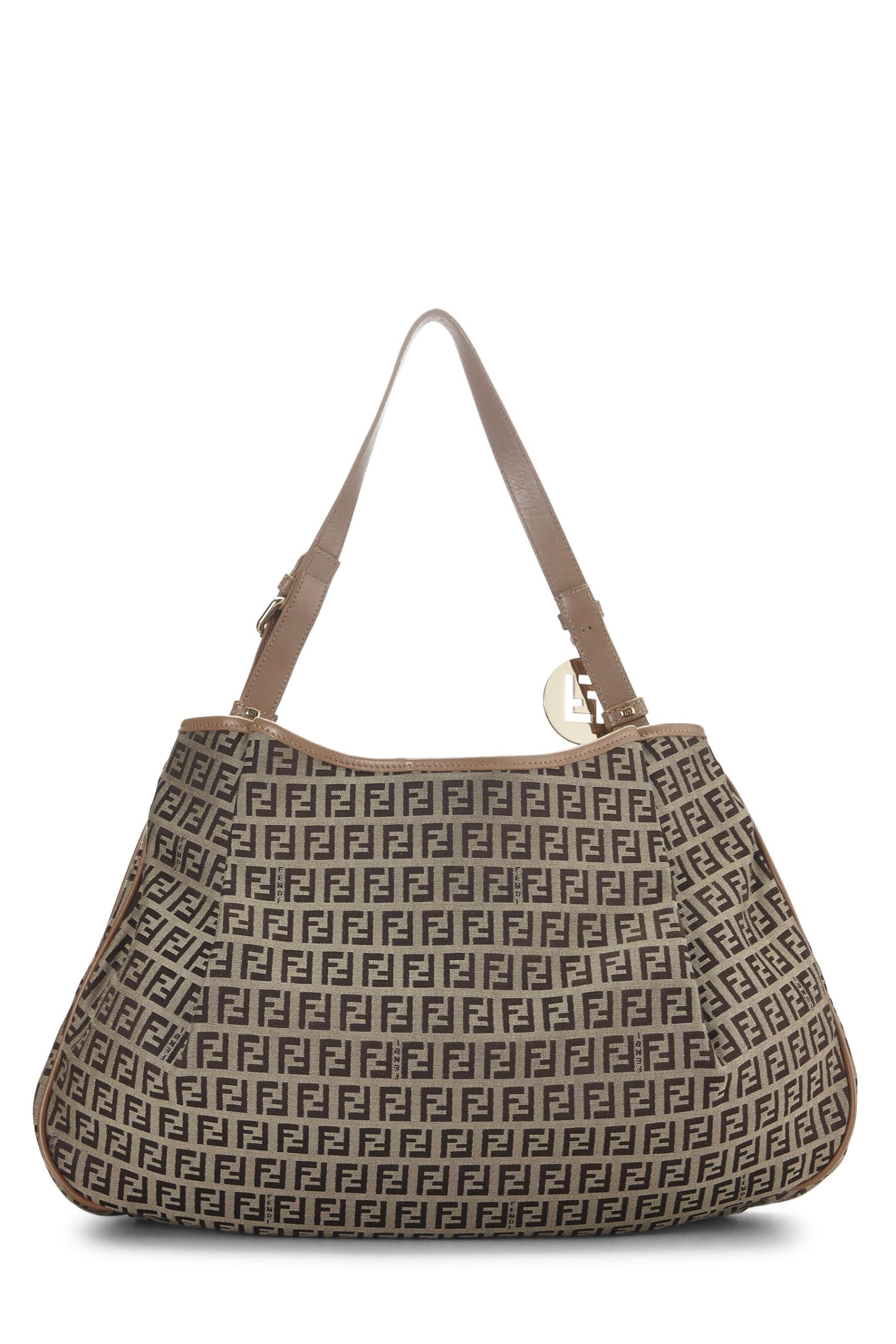 Fendi, Brown Zucchino Shoulder Bag Large, Brown