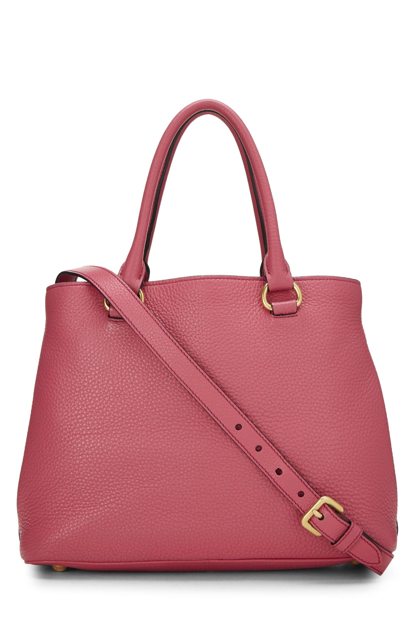 Prada, Pink Vitello Daino Convertible Top Handle Tote, Pink